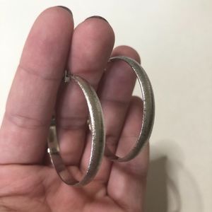 Antique Silver Hoops